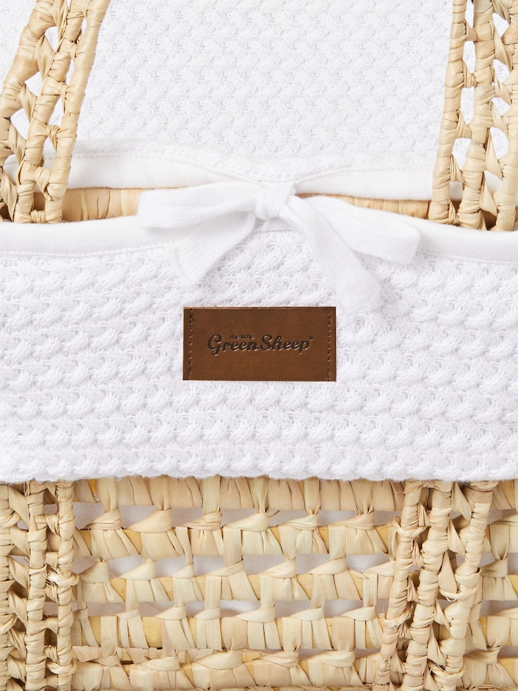 The Little Green Sheep White Wheat Knit Moses Basket & Mattress - Image 6 of 6 The Little Green Sheep White Wheat Knit Moses Basket & Mattress - Image 6 of 6