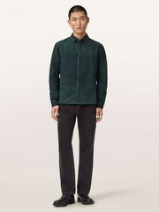 AllSaints Blue Gleason Long Sleeve Shirt - Image 3 of 6