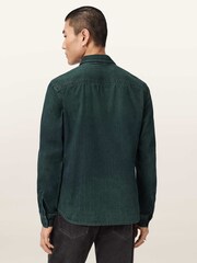 AllSaints Blue Gleason Long Sleeve Shirt - Image 4 of 6
