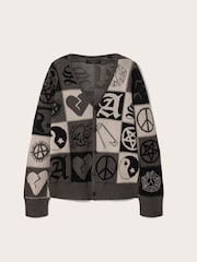 AllSaints Brown Barker Cardigan - Image 5 of 5