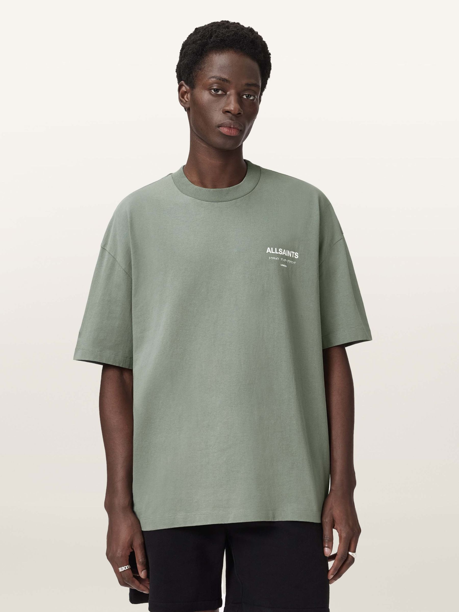 Comprar Verde primaveril - Camiseta oversized de algodão com gola
