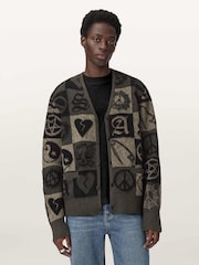 AllSaints Green Travis Cardigan - Image 1 of 7