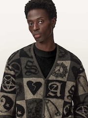 AllSaints Green Travis Cardigan - Image 4 of 7