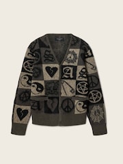 AllSaints Green Travis Cardigan - Image 7 of 7