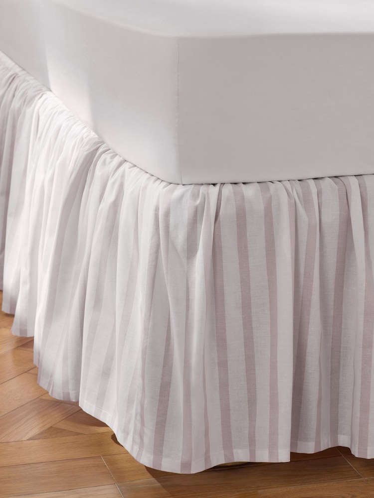 Pink Stripe Frill Valance - Image 1 of 3 Pink Stripe Frill Valance - Image 1 of 3