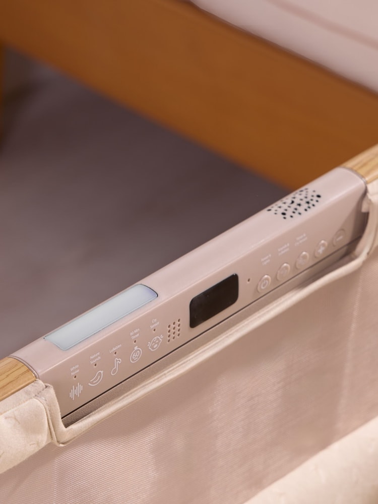 Tutti Bambini Toasted Oak Sand CoZee Sense Bedside Crib - Image 8 of 8