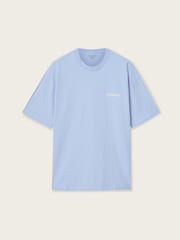 AllSaints Villa Blue Underground Oversized Cotton Crew Neck T-Shirt - Image 6 of 6