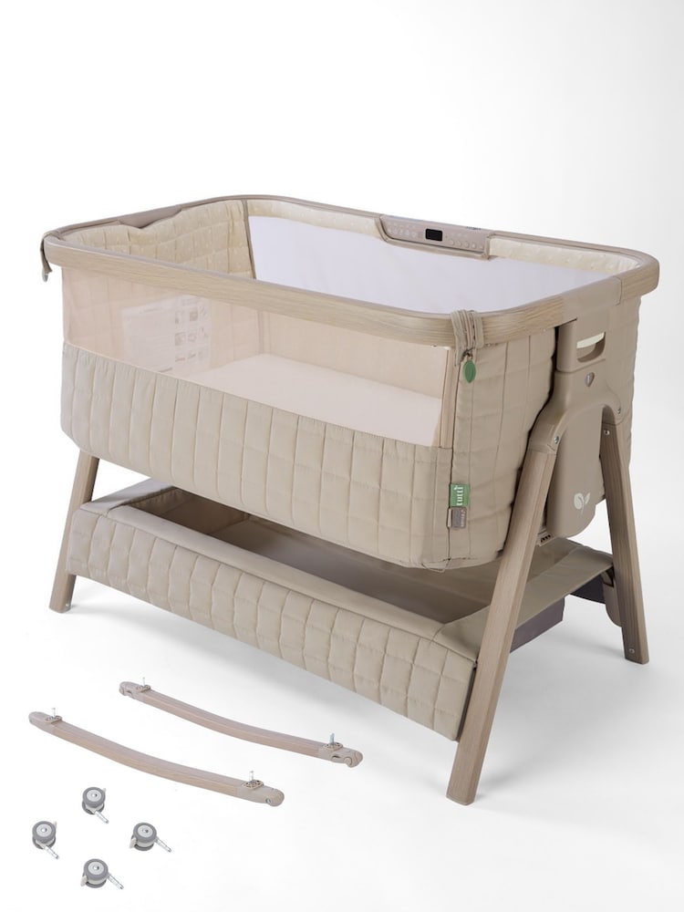 Tutti Bambini Soft Walnut Cocoa CoZee Sense Bedside Crib - Image 1 of 5