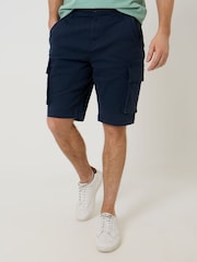 Saltwell Blue Stretch Cotton Cargo Shorts - Image 2 of 5