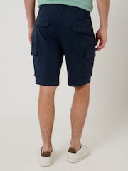 Saltwell Blue Stretch Cotton Cargo Shorts - Image 3 of 5