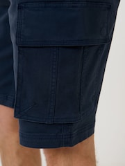 Saltwell Blue Stretch Cotton Cargo Shorts - Image 5 of 5