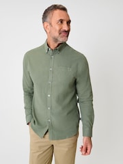 Зеленый - Saltwell Linen Rich Long Sleeve Shirt - Изображение 1 4