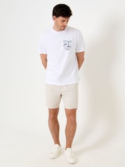 Saltwell White Ocean Vibes Print Cotton T-Shirt - Image 3 of 6