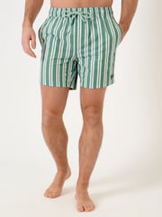 Saltwell Green Stripe Swim Shorts - Image 3 of 6