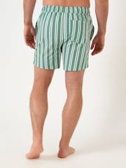 Saltwell Green Stripe Swim Shorts - Image 4 of 6
