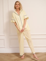 Their Nibs Gauze Oversize Ticking Stripe Pyjamas - 画像 1 / 4