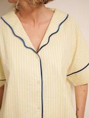 Their Nibs Gauze Oversize Ticking Stripe Pyjamas - 画像 4 / 4