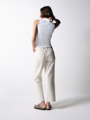 The Set 90's Straight Leg Jeans Cream - Image 5 of 8