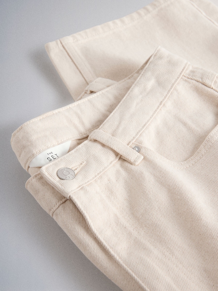 The Set 90's Straight Leg Jeans Cream - Image 7 of 7