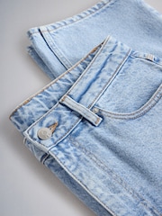 The Set 90's Straight Leg Jeans Pale Blue Bleach - Image 9 of 9