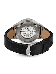 Rotary Black Greenwich Skeleton Automatic Water Resistance Stainless Steel Black Leather Strap Watch - Image 4 of 5