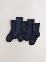 Navy Blue Warm Thermal Rich Socks 5 Pack - Image 1 of 3