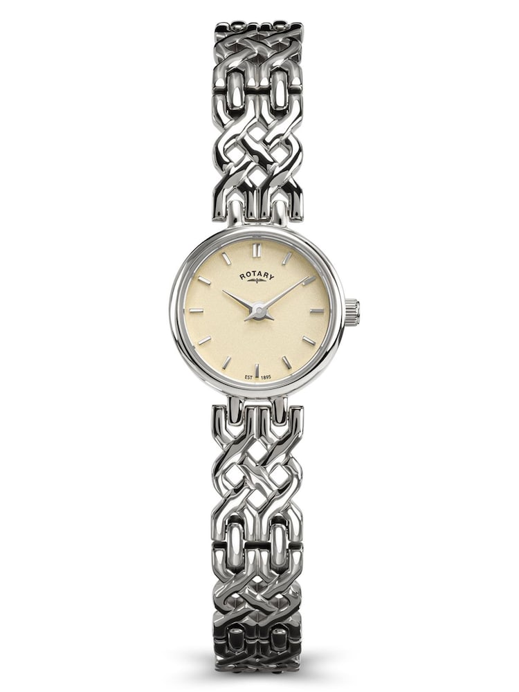 Rotary Silver White Dial Stainless Steel Bracelet Watch - Image 1 of 4 Rotary Silver White Dial Stainless Steel Bracelet Watch - Image 1 of 4