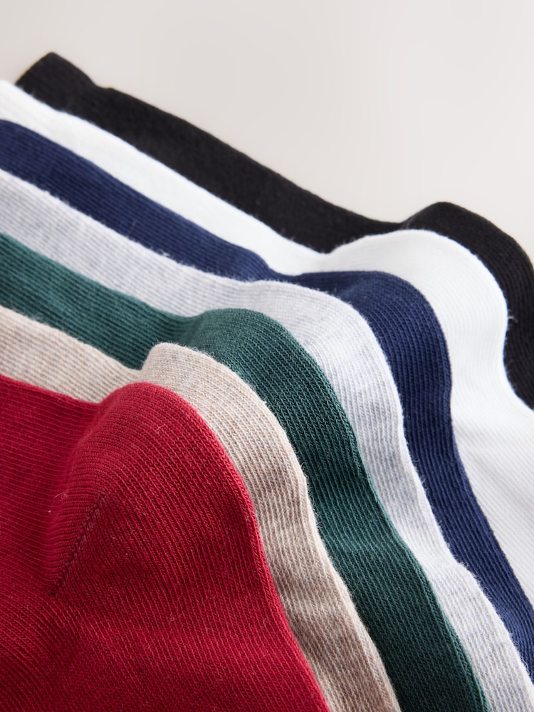 Multi Stag Embroidered Cotton Rich Socks 7 Pack - Image 3 of 3