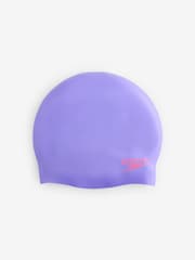 Speedo Purple Junior Plain Moulded Silicone Swimming Cap - Image 1 of 1