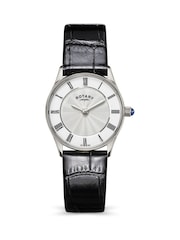 Rotary Black Heritage Stainless Steel Black Leather Strap Watch - Image 1 of 4
