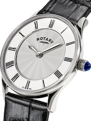 Rotary Black Heritage Stainless Steel Black Leather Strap Watch - Image 2 of 4