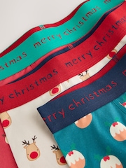 Multi Christmas Xmas Christmas Printed Trunks (3-16yrs) - Image 6 of 7