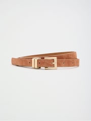 Choc, Animal and Gold Skinny Belts 3 Pack - Image 2 of 6