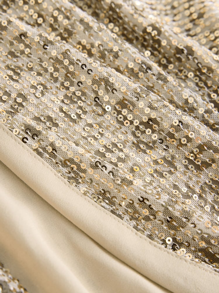 Gold Sequin Reversible Cape Top - Image 8 of 8