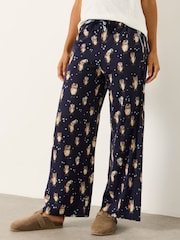 FatFace Owl Wide Leg Pyjama Bottoms - Image 1 de 7