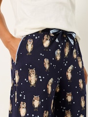 FatFace Owl Wide Leg Pyjama Bottoms - Image 4 de 7