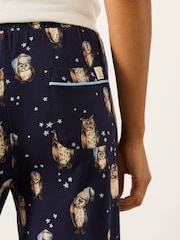 FatFace Owl Wide Leg Pyjama Bottoms - Image 5 de 7