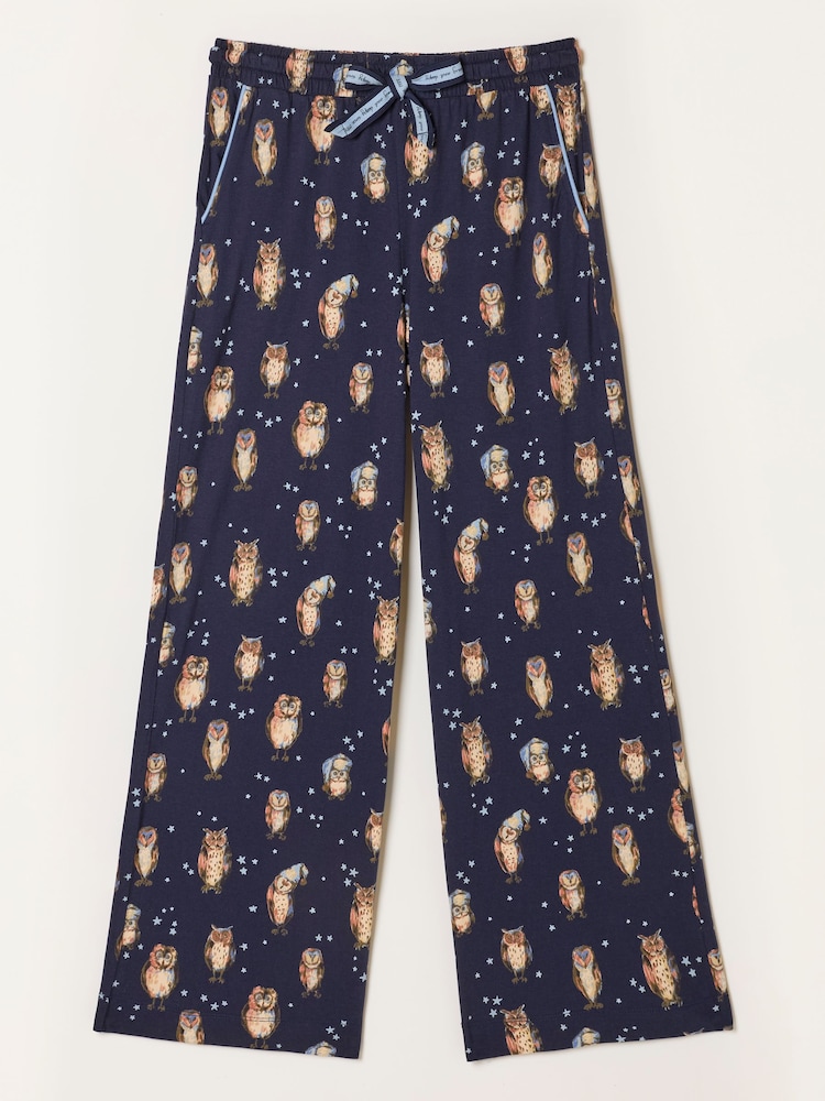 FatFace Owl Wide Leg Pyjama Bottoms - Image 7 de 7