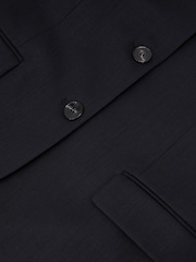 Reiss Navy Gia Wool-Blend Collarless Jacket - Image 8 of 8