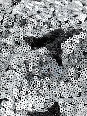 Silver/Black Star Sequin Mini Skirt - Image 7 of 7