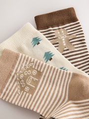 neutre - Lot de 3 chaussettes de Noël - Image 2 de 3