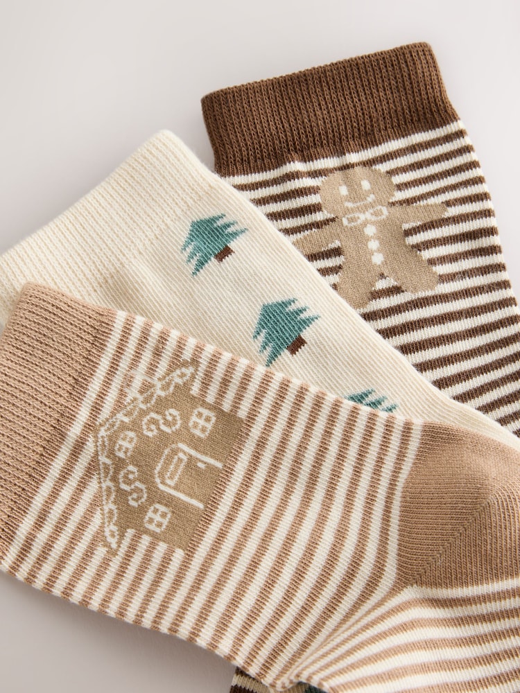 neutre - Lot de 3 chaussettes de Noël - Image 2 de 3 neutre - Lot de 3 chaussettes de Noël - Image 2 de 3