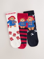 Paddington Cotton Rich License Socks 3 Pack - Image 1 of 3
