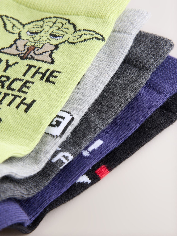 Star Wars Character Cotton Rich Socks 5 Pack - Image 2 of 3