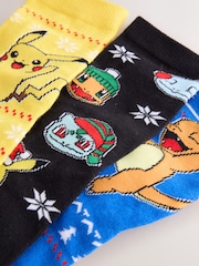 Pokemon Cotton Rich License Christmas Socks 3 Pack - Image 2 of 3