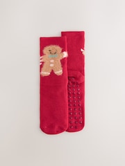 Red Christmas Cosy Socks - Image 1 of 3