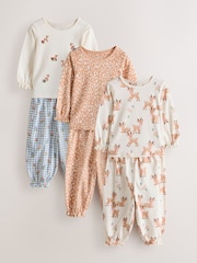 Cerf Écru/Marron - Lot de 3 pyjamas de jogging (9 mois-12 ans) - Image 1 de 7