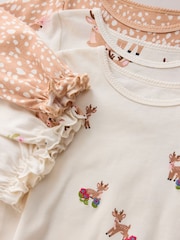 Ecru/Brown Deer Jogger Pyjamas Set 3 Pack (9mths-12yrs) - Image 12 of 13