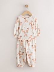 Ecru/Brown Deer Jogger Pyjamas Set 3 Pack (9mths-12yrs) - Image 9 of 13
