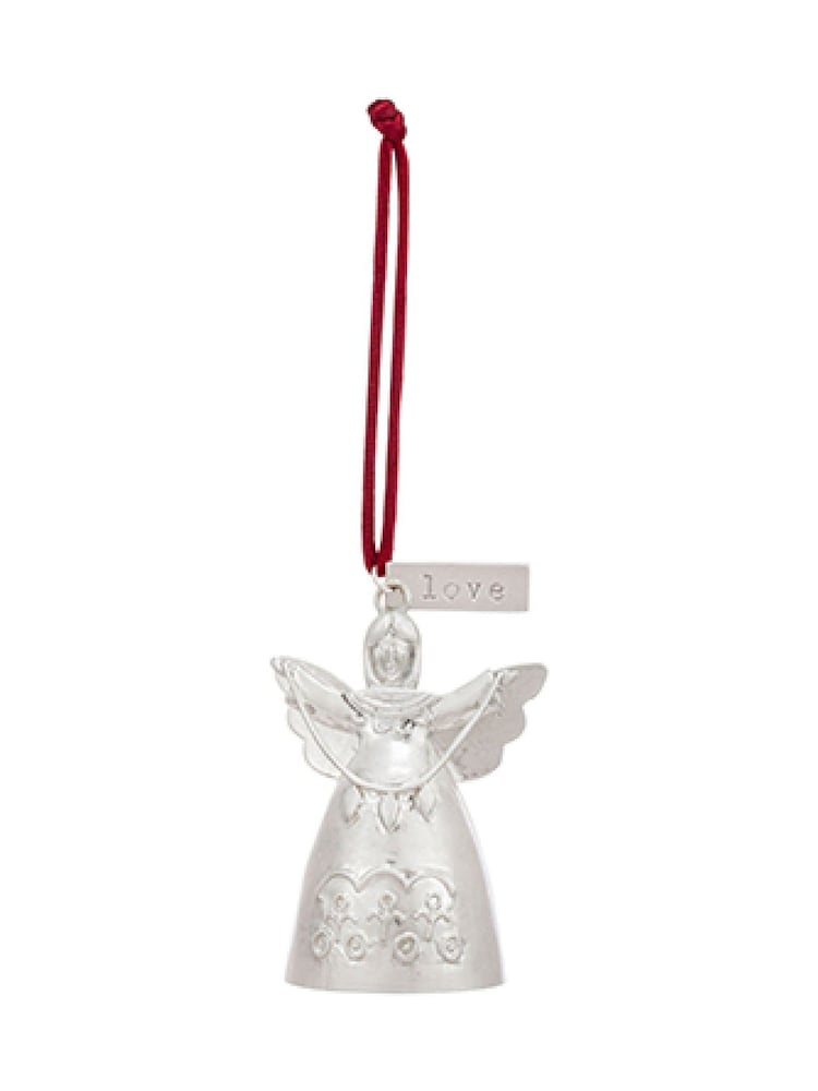 Widdop Silver Love Mini Angel Bell Metal Ornament - 4.5" x 5 - Image 1 of 5 Widdop Silver Love Mini Angel Bell Metal Ornament - 4.5" x 5 - Image 1 of 5